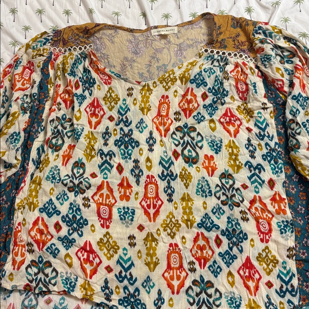 Colorful Patterned Blouse